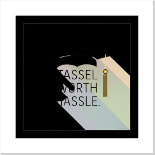 Graduation "Tassel Worth Hassle", Retro Design Posters and Art